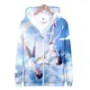 Heren Hoodies verwering met jou Sweatshirt herfst en winter Zipper Leisure Print Novely Top Luxe Harajuku