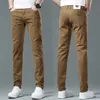 Męski projektant dżinsów wiosna i lato nowe dżinsy Lekkie luksusowe koreańskie wersję cienki elastyczne Slim Cotton Khaki Pants B9Z4