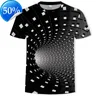 Maglietta grafica da uomo Moda 3 Magliette digitali Ragazzi Casual Stampa geometrica Ipnosi visiva Modello irregolare Top Eur Taglie forti XXS-5XL2