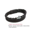Charm Bracelets Style Cross Leather Bracelet For Men Classic Multi Layer Combination Tiger Eye Bead Gift Jewelry Wholesale