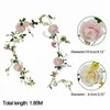 Auto DVR Decoratieve bloemen Kransen 1,85 m kunstmatige roos klimop wijnstok bruiloft decoratie real touch zijden bloem touw thuis hangende Garland pa dhobk