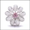 CAR DVR CLAPS HOPLIS Hurtowa modna kryształowy kryształowy guziki kwiatowe zapięcie 18 mm metalowe dekoracyjne przyciski cyrkon
