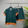 2 sommarmode Träningsoveraller för män Hawaii strandbyxor designade skjortor tryck fritidsskjorta man slim fit styrelsen kortärmade korta stränder#1