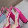 Elbise Ayakkabıları saten ipek Peep-Toe Platform sandaletler yüksek topuklu Ayak bileği kayışı topuklu Pompalar blok topuk sandalet kadınlar için lüks tasarım ayakkabılar Pompalar