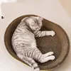 Cat Furniture Scratchers ovaal krasbord kitten slijpende klauwen voor speelgoed groot en golfkistpapier krabble pet accessoires 230227