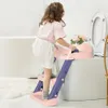 Step Stools Folding Infant Potty Child' Potty Baby Toilet Training Seat Chair With Adjustable Step Stool Ladder Toilet Seat Boy Girl Potties 230227