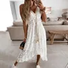 Casual Dresses Sexy V Neck Lace White Women 2023 Summer Spaghetti Straps Off Shoulder Sling Dress Elegant Solid Color Party