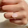 Natural Crystal Stone Adjustable Silver Plated Band Rings For Women Lady Party Club Decor Fashion Jewelry