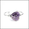 carro dvr charme pulseiras embrulhas de pedra natural pulseira de coração opala ameturina rosa pulseira de cristal para mulheres entrega de jóias dhqe6