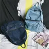 Zaino Multifunzione Denim di Alta Qualità Stile Coreano Borsa da Scuola Blu Studente Spalla Ragazze Adolescenti Uomini Zaini per Laptop