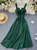 Casual Dresses Woherb Summer Robe Dress Women V Neck Long Party Sexig Tank Backless Spaghetti Strap Maxi Female Holiday Vestidos 230227