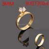 Anneaux de mariage Bangrui Fashion 24k Plain 3mm 2 Ring Set African Crystal MenWomen Finger Gift