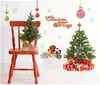 Wall Stickers sale three generation removable wall stickers cartoon santa claus christmas shops bedroom decorative AY226 230227