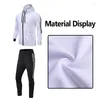 Gymkläder 2023 Men Tracksuit Långärmad fotbollsjacka Polyester Sports Running Duits Jogging Training Outdoor Sport Pants