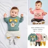 Ensembles de vêtements bébé enfants décontracté automne vêtements 2 pièces petits garçons filles mignon dessin animé Animal ensemble né sport pull costume P138