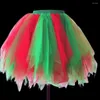 Spódnice kobiety tutu Princess Fashion Ballet Faldas Color Patchwork Puszysta spódnica na tiul halkitatoat