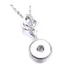 car dvr Pendant Necklaces Snap Button Jewelry White Zircon Round Fit 18Mm Snaps Buttons Necklace For Women Noosa D085 Drop Delivery Pendants Dhiyd