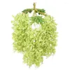 Decorative Flowers 1P 115 Cm Wisteria Artificial Vine Wedding Arch Decorations Home Wall Hanging Fake Plant Flower Rattan Wreath Craft
