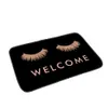 Carpet Rose Golden Glitter Sylehash Lashes de boas -vindas Tapete de maquiagem brilhante Raje de capacho de borracha Chic Home Beauty Studio Decor 230227