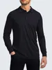 Polos pour hommes Polo de golf à manches longues pour hommes Chemise de sport à séchage rapide T-shirt athlétique à col 230227