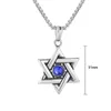 Chains Witchcraft Hexagon Necklace Star Charm Silver Color Long Stainless Steel Jewelry For Men Women