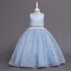 Girl's Dresses 2022 Summer New Children's Rollspelande aftonklänning Girl Princess Carnival Party Flower Girl Piano Performance Dress kjol W0224