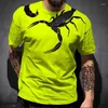 T-shirts pour hommes 2023 T-shirt Animal Scorpion impression 3D mode hommes classique hip-hop Streetwear à manches courtes