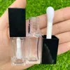 Bottiglie di stoccaggio vuoto portatili portatili da 8 ml bacchetta di lucido tubo di glassa in plastica glassa quadrata a pianto trasparente trasparente contenitore di imballaggio cosmetico trasparente