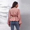 Женская блузская шифоновая рубашка из рукавов с рукавами