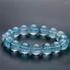 Strand Drop Healing Crystal Stretch Round Bead Armband 13mm STORA KLATA KLART NATURA FÖR PAZ -ANMBELETS Kvinnor Män