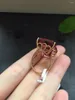 Cluster Rings Fine Jewelry Real 18k Rose Gold Au750 Прямоугольник натуральный аметрин драгоценный камень кольцо свадьба для женщин подарок