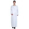 Ethnic Clothing Men Islamic Arab Muslim Robe Men's Middle Style Embroidered Fashion Dresses And Long Topcoats Man Dress