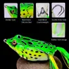 Appâts Leurres 15pcset Grenouille Leurre Souple Tube Appât Leurre de Pêche en Plastique avec Hameçons Topwater Ray Frog Yeux 3D Artificiels Ensemble de Leurres de Pêche 230227