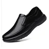 Chaussures habillées hommes en cuir véritable chaussures décontractées 3847 tête en cuir souple antidérapant en caoutchouc mocassins chaussures homme décontracté chaussures en cuir véritable 2021 R230227