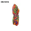 Dames Tweede stuk broek CMYAYA Casual Tie Dye Gedrukte Set Rapel Lange Mouw Shirt Tops en Shorts Suit 2 Vrouwelijke trainingsuits Outfits 230227