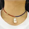 Choker Coloré Perle De Riz Couture Conception De Mode Collier Court Pour Les Femmes Charme Perle Pendentif Accessoire Plusieurs Couleurs Bohème Moda