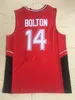 QQ8 Troy Bolton #14 High School Wildcats NCAA College Basketball Jerseys Crestwood High School Knights White Red Size S-XXL