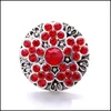 voiture dvr Fermoirs Crochets En Gros De Mode Strass Gingembre Snap Bouton Fermoir Résultats De Bijoux Femmes Hommes Rouge Bleu Rose Zircon Charmes 18Mm Met Dhsol