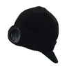 Bandanas Men Men's Sboy Hat Glasses قبعة قبعة سميكة تزلج شتوية دافئة مع قبعة مقاومة للرياح مع الحافة الأنيقة