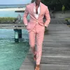 Men's Suits Blazers Latest Coat Pants Designs Men Pink Suits Wedding Suit Dresses Slim Fit Groom Men Male tuxedo 2 pieces costume homme 230227
