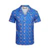 Summer Mens Shirts marka projektantka drukowana koszulka vintage Men Summer Town Kołnierz męska koszula uliczna odzież streetwear