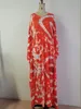 Vêtements ethniques violet Orange robes africaines pour femmes été demi manches col en v Polyester longue robe imprimer S5XL 230227