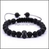 car dvr Beaded Strands Adjustable Bracelet Lava Stone Essential Oil Diffuser Braided Rope Yoga Mens And Womens Drop Delivery Jewelry Bracele Dhi1R