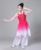 Bühnenbekleidung Nationales Kostüm Yangko Dance Fan klassische Tanzkleidung Kinder Chinesische Folk -Outfits für Mädchen