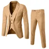 Men's Suits Blazers Arrival 3 Pieces Men's Suits Slim Fit Peaked Lapel One Button Wedding Tuxedos Prom Man Blazer Jacketpantsvest 230227