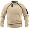 Bluzy męskie bluzy męskie sweter męski luźny stały kolor na zewnątrz ciepłe oddychanie taktyki 230227