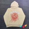 Erkek Hoodies Sweatshirts Erkekler Haki Genç Thug Örümcek Kapüşonlu Erkek Kadın 1 Beyaz Köpük Baskı Kırmızı Cobbweb Sp5der Hip Hop 555555 Sakil Terler