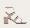 Box Designer VT Sandal High Heel 23s Luxury Designer Women Sandal Rock Shoes Leather Studded High Heel Ankle Straps Gladiator Sandals Summalentine fcet