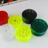 3 Layers 40mm Plastic Grinders Spice Mill Crusher Magnent Dry Herbs Cigarette Colorful Retail Box