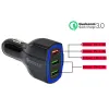 CE FCC 3 USB CAR Charger 7A QC 3.0 Адаптивная быстрая зарядка домашняя зарядка кабель USB -кабель для мобильного телефона для мобильного телефона для мобильного телефона